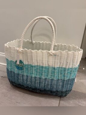 🌸🌸Adorable Woven Waterproof Plastic Straw Tote Bag perfect for many occasions 🌸